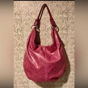Hobo “Pansy” pinkish purple vintage leather shoulder bag